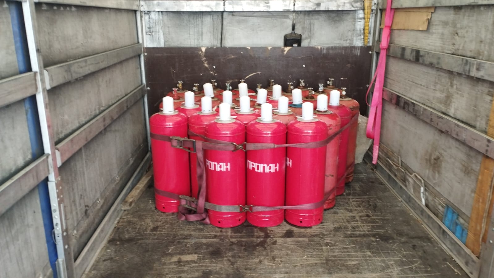 Транспортировка пропана в баллонах
